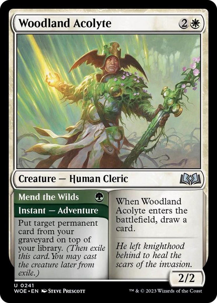 Woodland Acolyte // Mend the Wilds [Wilds of Eldraine] | Magic Magpie