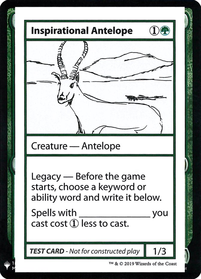 Inspirational Antelope [Mystery Booster Playtest Cards] | Magic Magpie