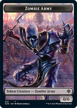 Zombie // Zombie Army Double-Sided Token [Starter Commander Decks] | Magic Magpie