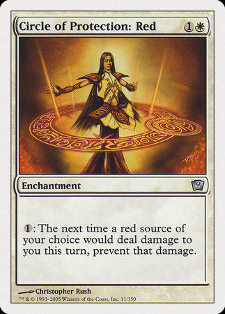 Circle of Protection: Red [Ninth Edition] | Magic Magpie