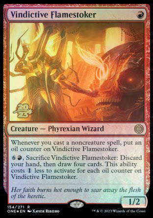 Vindictive Flamestoker [Phyrexia: All Will Be One Prerelease Promos] | Magic Magpie