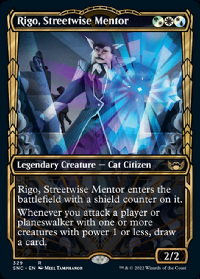 Rigo, Streetwise Mentor (Showcase Golden Age) [Streets of New Capenna] | Magic Magpie