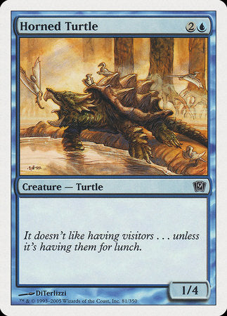 Horned Turtle [Ninth Edition] | Magic Magpie