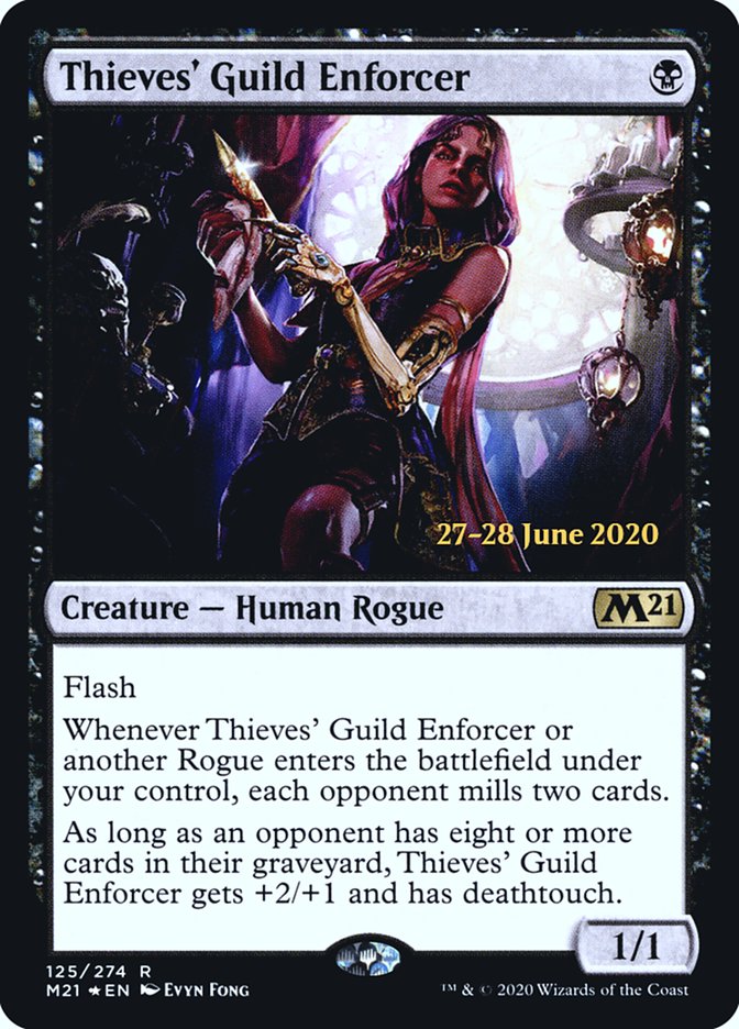 Thieves' Guild Enforcer  [Core Set 2021 Prerelease Promos] | Magic Magpie