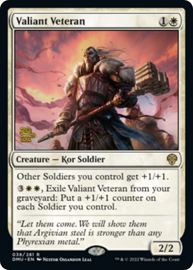 Valiant Veteran [Dominaria United Prerelease Promos] | Magic Magpie