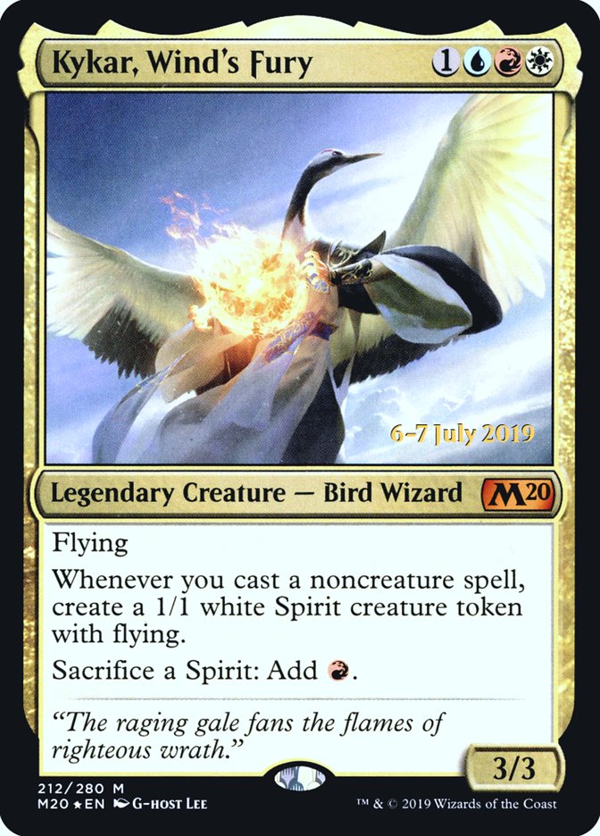 Kykar, Wind's Fury  [Core Set 2020 Prerelease Promos] | Magic Magpie