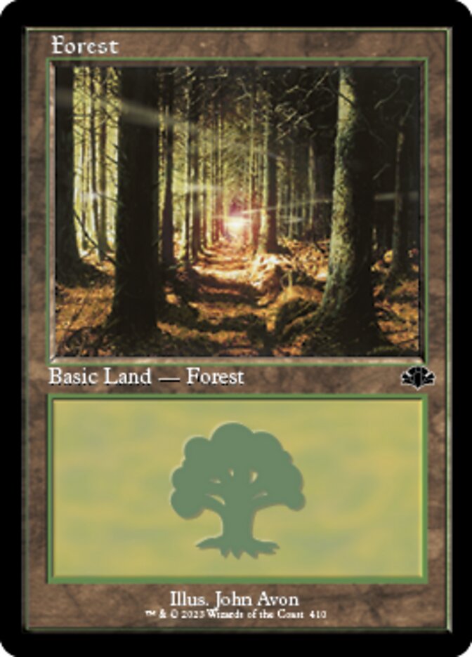 Forest (410) (Retro) [Dominaria Remastered] | Magic Magpie