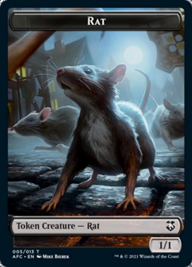 Rat // Zombie Double-sided Token [Dungeons & Dragons: Adventures in the Forgotten Realms Commander Tokens] | Magic Magpie