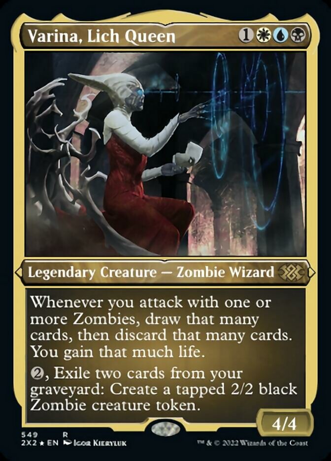 Varina, Lich Queen (Foil Etched) [Double Masters 2022] | Magic Magpie