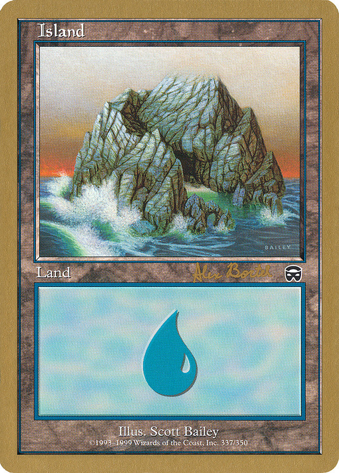 Island (ab337a) (Alex Borteh) [World Championship Decks 2001] | Magic Magpie