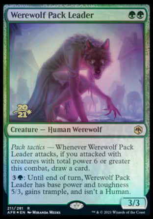 Werewolf Pack Leader [Dungeons & Dragons: Adventures in the Forgotten Realms Prerelease Promos] | Magic Magpie