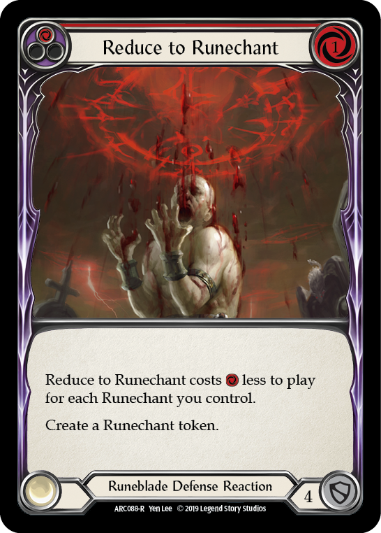 Reduce to Runechant (Red) [ARC088-R] 1st Edition Rainbow Foil | Magic Magpie
