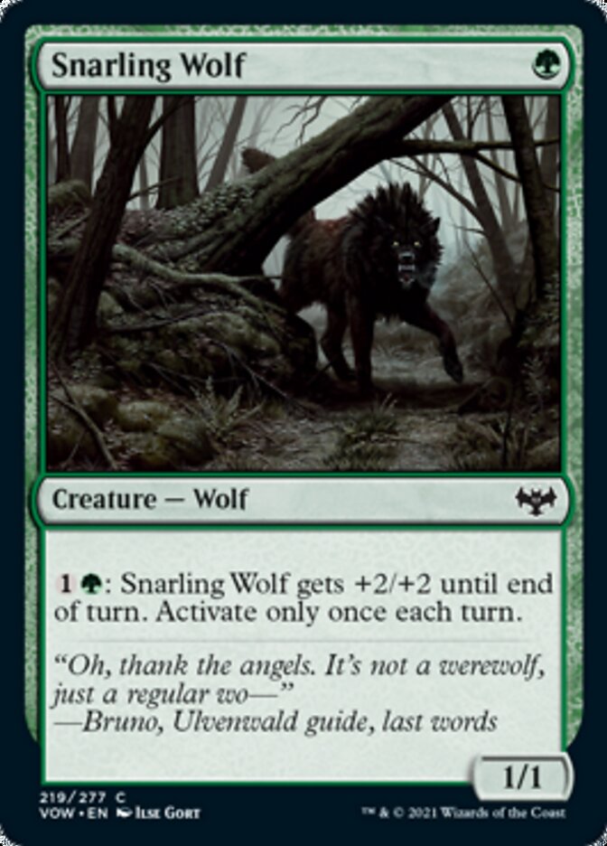 Snarling Wolf [Innistrad: Crimson Vow] | Magic Magpie