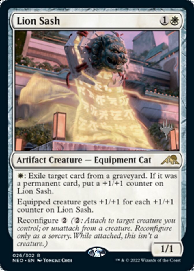 Lion Sash (Promo Pack) [Kamigawa: Neon Dynasty Promos] | Magic Magpie