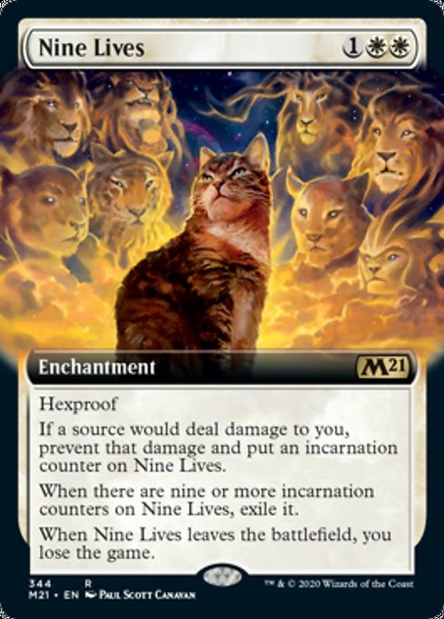 Nine Lives (Extended Art) [Core Set 2021] | Magic Magpie