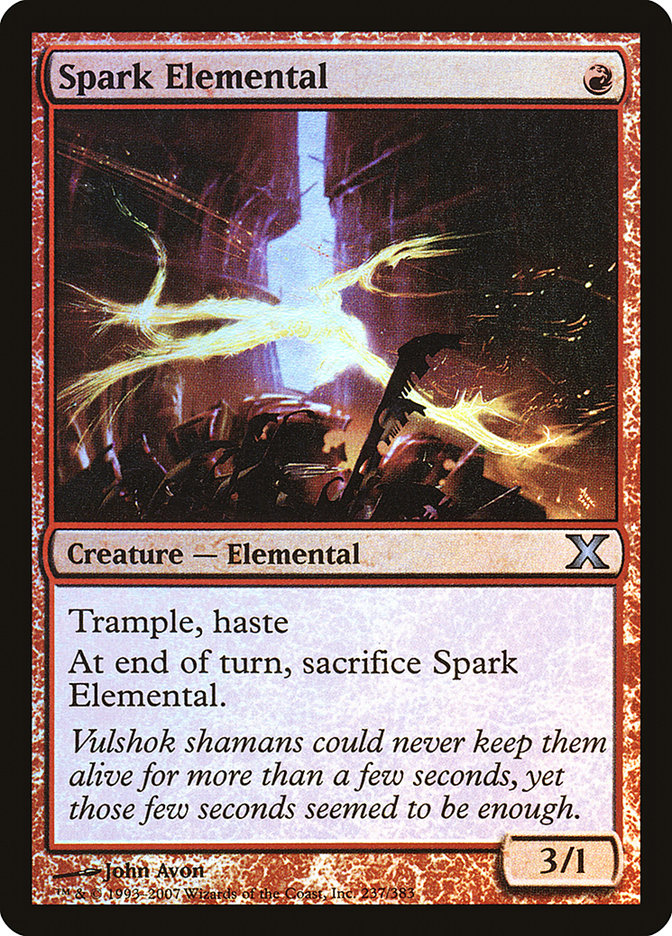 Spark Elemental (Premium Foil) [Tenth Edition] | Magic Magpie