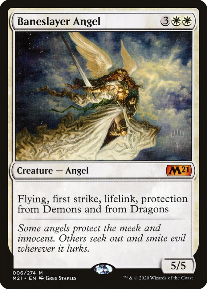 Baneslayer Angel (Promo Pack) [Core Set 2021 Promos] | Magic Magpie