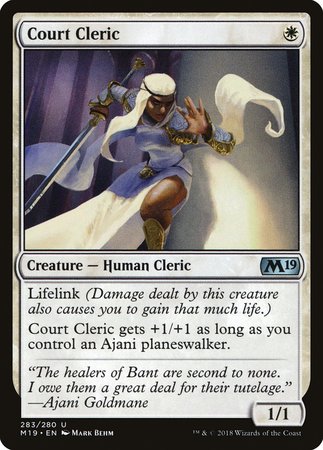 Court Cleric [Core Set 2019] | Magic Magpie