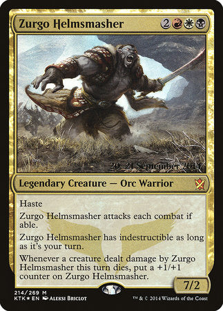 Zurgo Helmsmasher [Khans of Tarkir Promos] | Magic Magpie