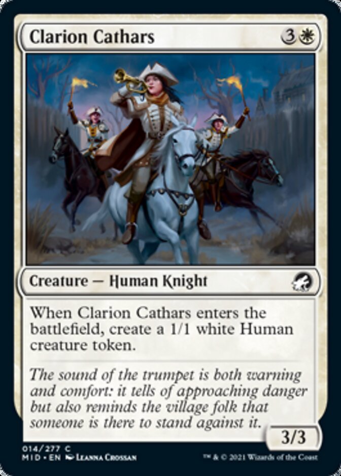 Clarion Cathars [Innistrad: Midnight Hunt] | Magic Magpie