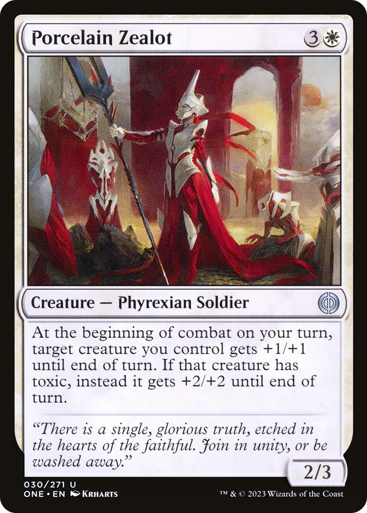 Porcelain Zealot [Phyrexia: All Will Be One] | Magic Magpie
