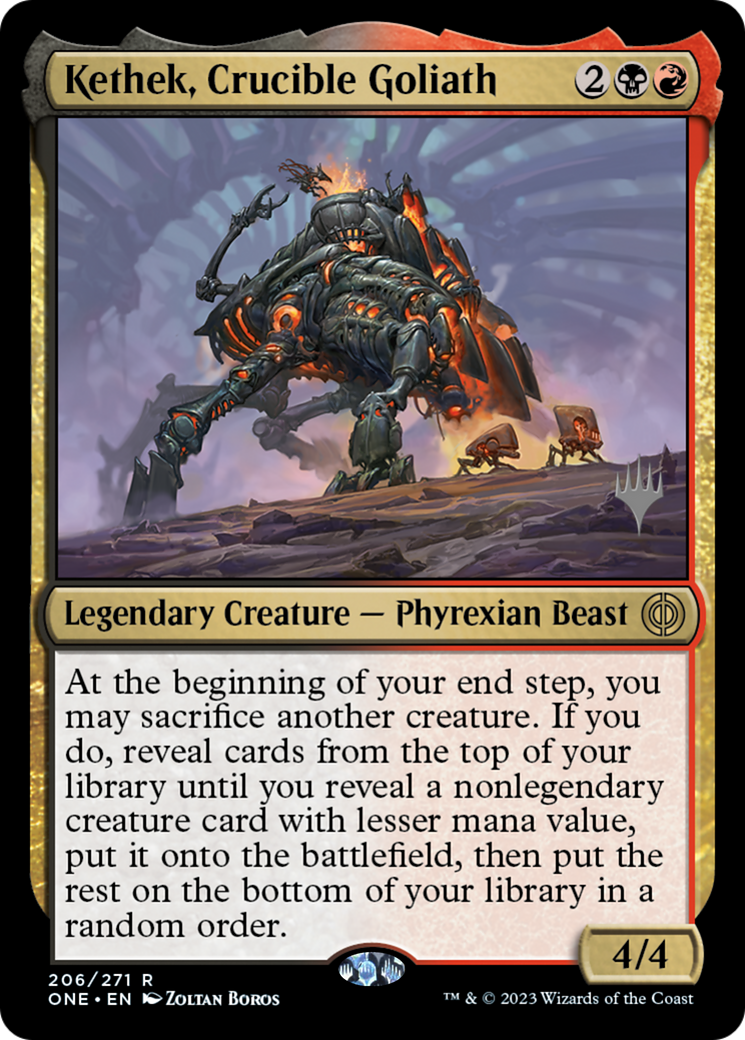 Kethek, Crucible Goliath (Promo Pack) [Phyrexia: All Will Be One Promos] | Magic Magpie