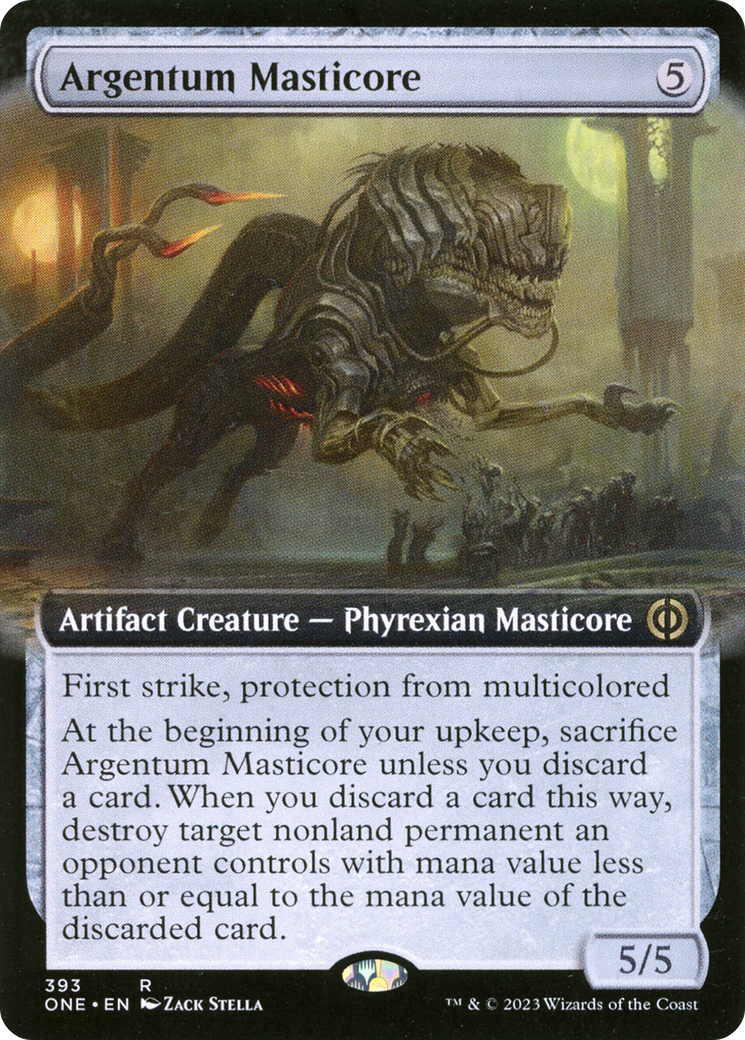 Argentum Masticore (Extended Art) [Phyrexia: All Will Be One] | Magic Magpie