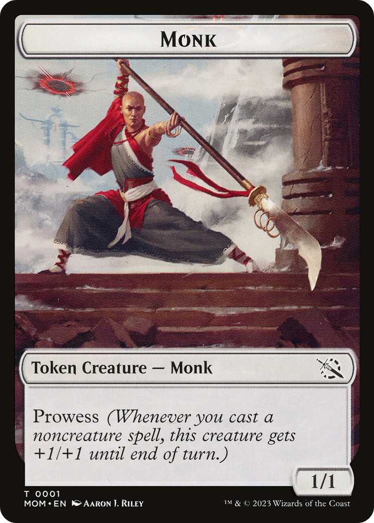 Monk // Spirit (13) Double-Sided Token [March of the Machine Tokens] | Magic Magpie