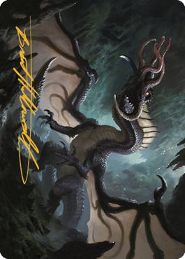 Brainstealer Dragon Art Card (Gold-Stamped Signature) [Commander Legends: Battle for Baldur's Gate Art Series] | Magic Magpie