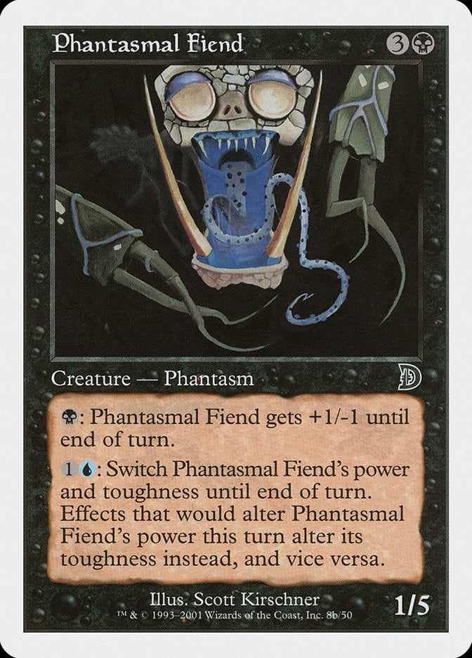 Phantasmal Fiend (Black Background) [Deckmasters] | Magic Magpie