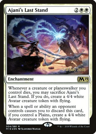 Ajani's Last Stand [Core Set 2019 Promos] | Magic Magpie