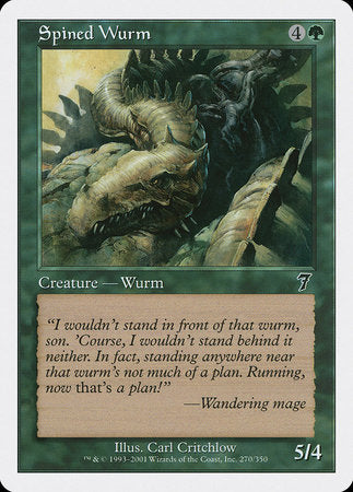 Spined Wurm [Seventh Edition] | Magic Magpie