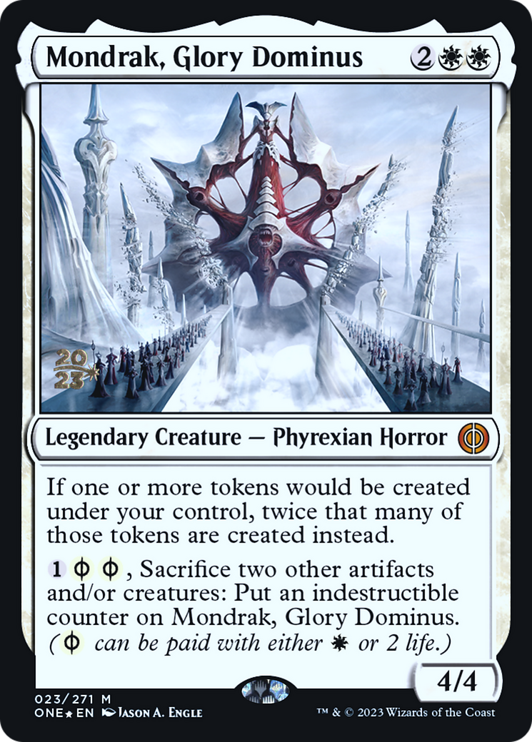 Mondrak, Glory Dominus [Phyrexia: All Will Be One Prerelease Promos] | Magic Magpie