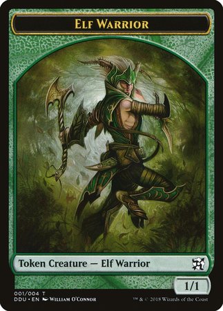 Elf Warrior Token [Duel Decks: Elves vs. Inventors Tokens] | Magic Magpie