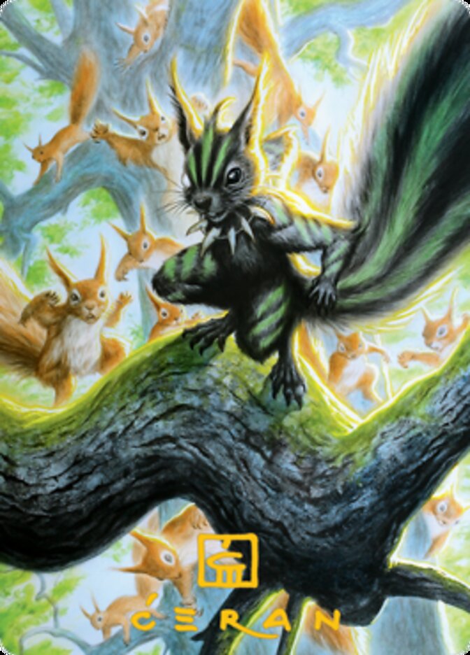 Chatterfang, Squirrel General Art Card (67) (Gold-Stamped Signature) [Modern Horizons 2 Art Series] | Magic Magpie