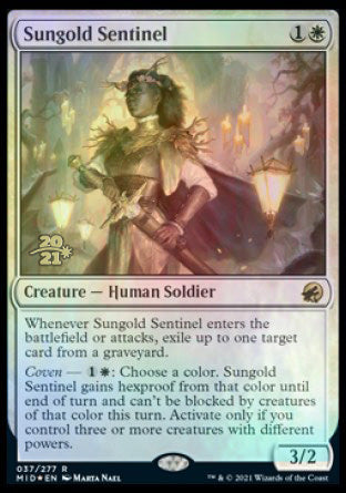 Sungold Sentinel [Innistrad: Midnight Hunt Prerelease Promos] | Magic Magpie