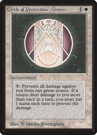 Circle of Protection: Green [Limited Edition Beta] | Magic Magpie