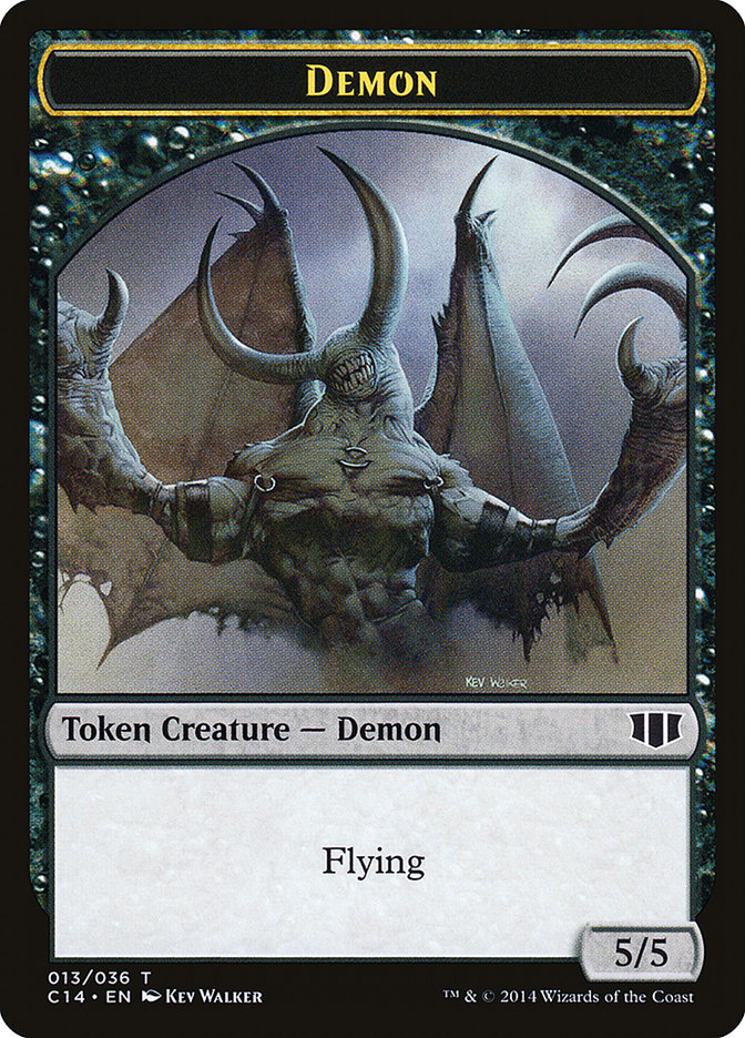 Demon (013/036) // Zombie (016/036) Double-sided Token [Commander 2014 Tokens] | Magic Magpie