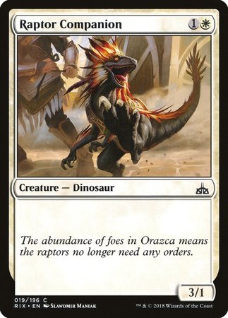 Raptor Companion [Rivals of Ixalan] | Magic Magpie