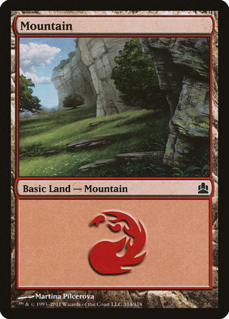 Mountain (314) [Commander 2011] | Magic Magpie