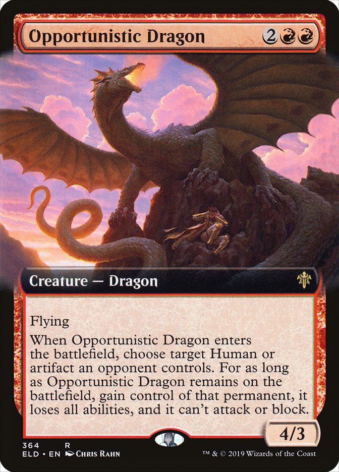 Opportunistic Dragon (Extended Art) [Throne of Eldraine] | Magic Magpie
