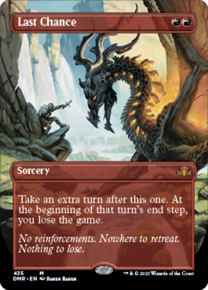 Last Chance (Borderless Alternate Art) [Dominaria Remastered] | Magic Magpie