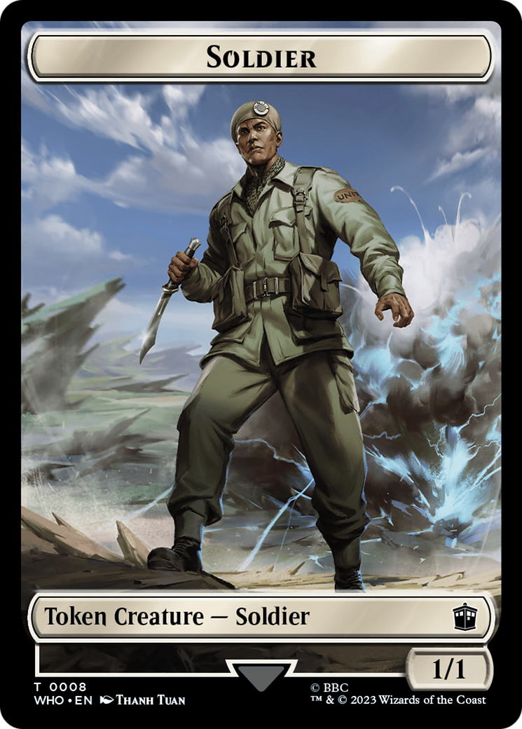 Soldier // Food (0025) Double-Sided Token [Doctor Who Tokens] | Magic Magpie