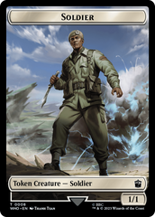 Soldier // Beast Double-Sided Token [Doctor Who Tokens] | Magic Magpie
