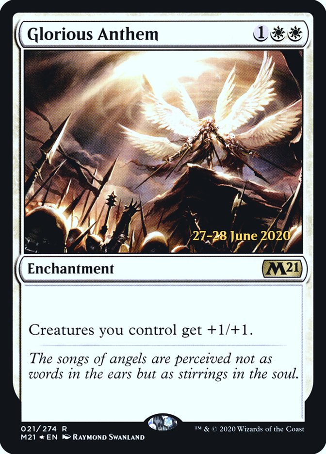 Glorious Anthem  [Core Set 2021 Prerelease Promos] | Magic Magpie