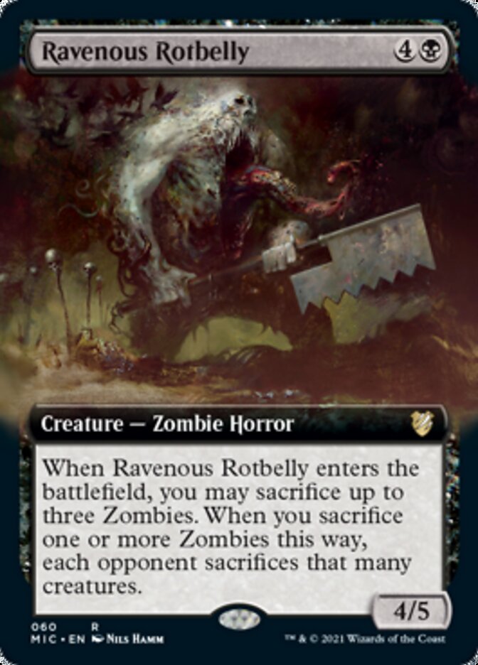 Ravenous Rotbelly (Extended) [Innistrad: Midnight Hunt Commander] | Magic Magpie