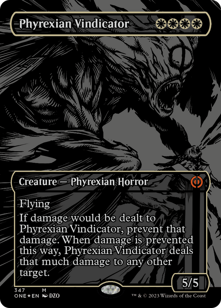 Phyrexian Vindicator (Oil Slick Raised Foil) [Phyrexia: All Will Be One] | Magic Magpie