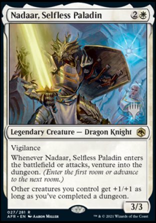Nadaar, Selfless Paladin (Promo Pack) [Dungeons & Dragons: Adventures in the Forgotten Realms Promos] | Magic Magpie