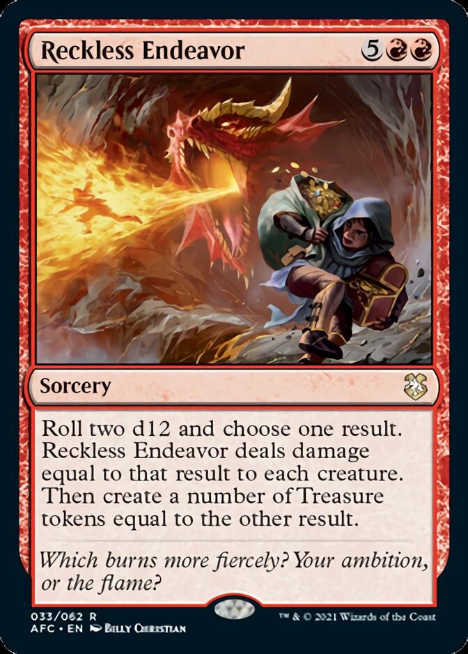 Reckless Endeavor [Dungeons & Dragons: Adventures in the Forgotten Realms Commander] | Magic Magpie