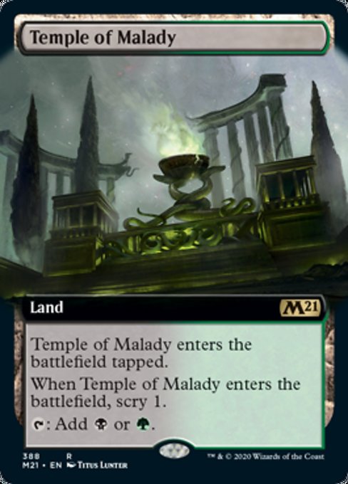 Temple of Malady (Extended Art) [Core Set 2021] | Magic Magpie